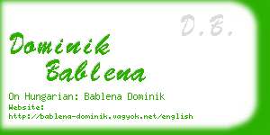 dominik bablena business card